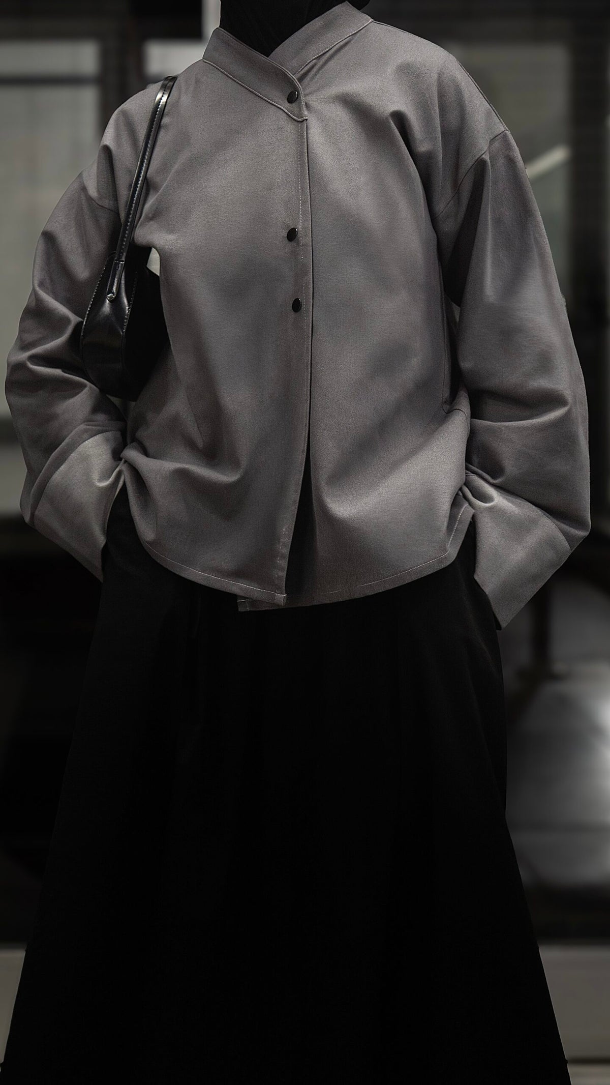 Kimono retroussé porté